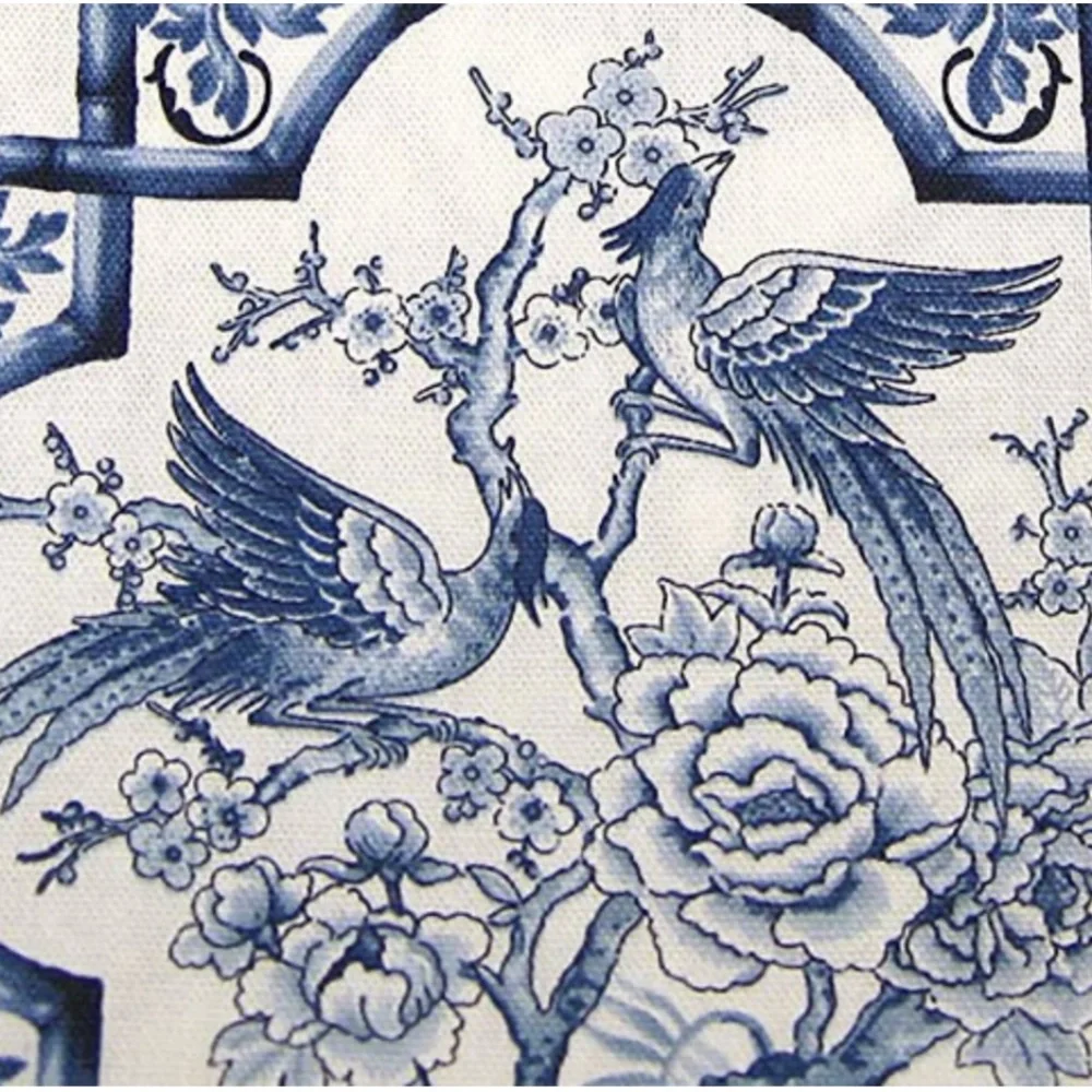 Ralph Lauren Chinoiserie Blue Pheasant 60 x 106 Rectangle Tablecloth - UNSIGNED